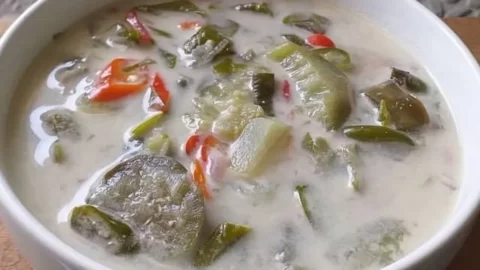 Lodeh Vegetable Tempeh Shrimp Eggplant, this Soup is delicious